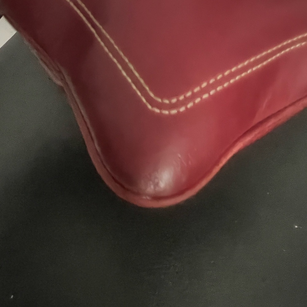 Coach Hampton Red Leather Swing Crossbody Bag - Picture 12 of 14